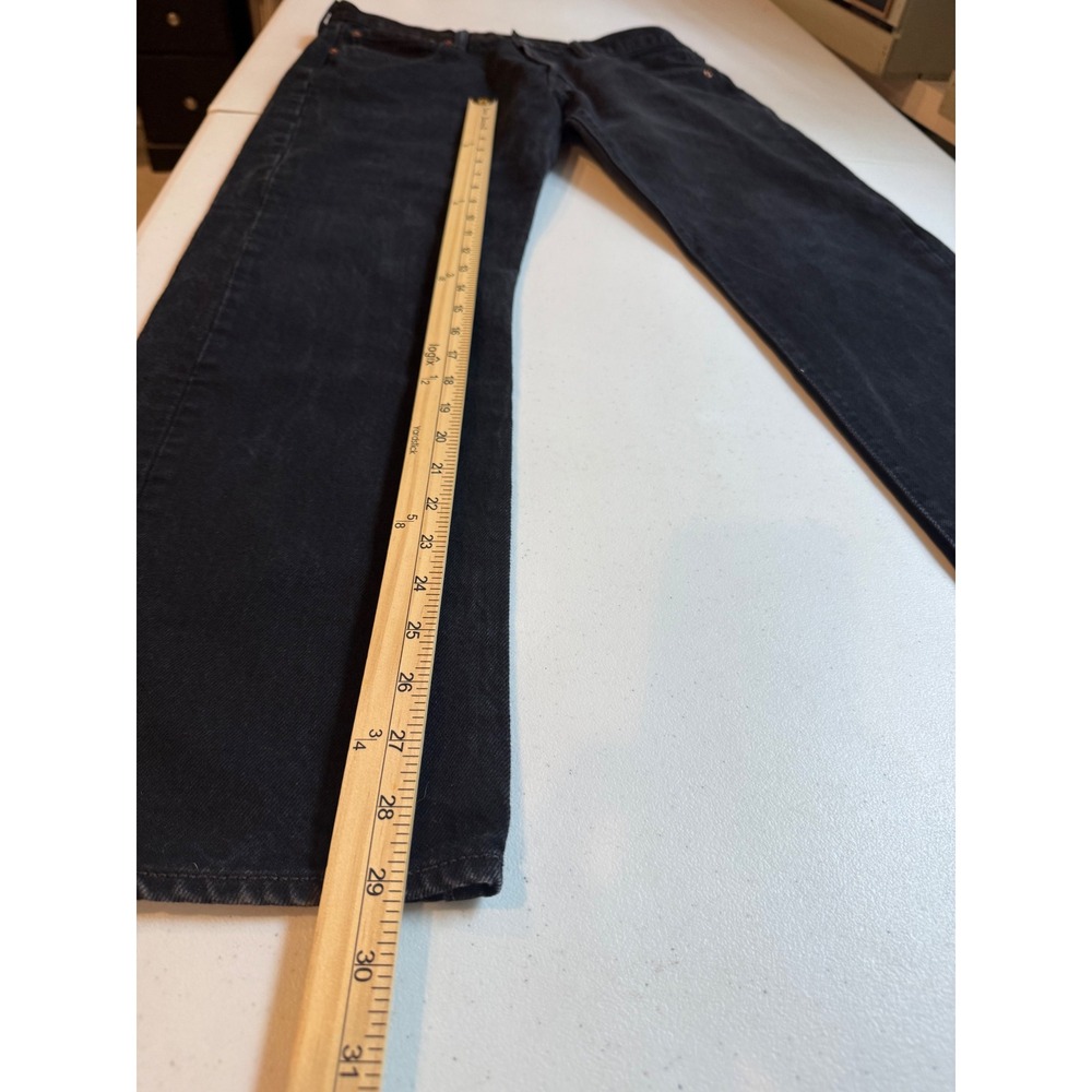 Levis 501 Original Fit Black Straight Leg Jeans‎ Mens W34 L29 Button Fly Denim - Picture 10 of 14